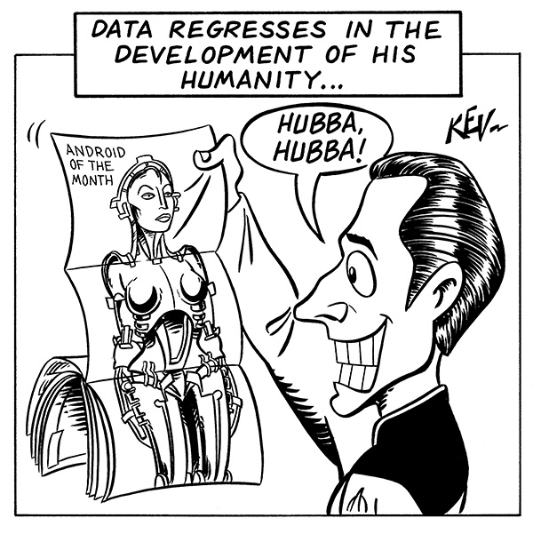 Cartoon of Data from Star Trek: The Next Generation